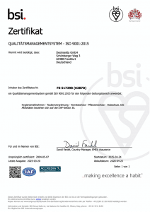 Zertifikat BSI 9001:2015 bis 23.04.28